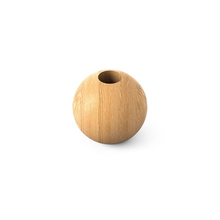 Точеная мебельная ножка MN-240 шарообразной формы диаметром 100 мм из натурального массива дерева