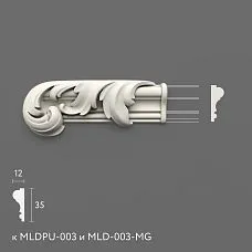 Лепнина из полиуретана NPU-435.1L. Декор для молдингов. Изображение 69955278742b6