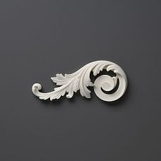 Резная накладка NPU-247L полиуретан, высокодетализированный классический орнамент для акцентного декора интерьера, влагостойкая и долговечная