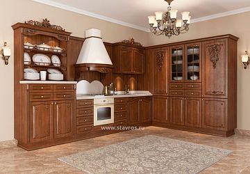 Кухня с резным декором KUH-015 фото